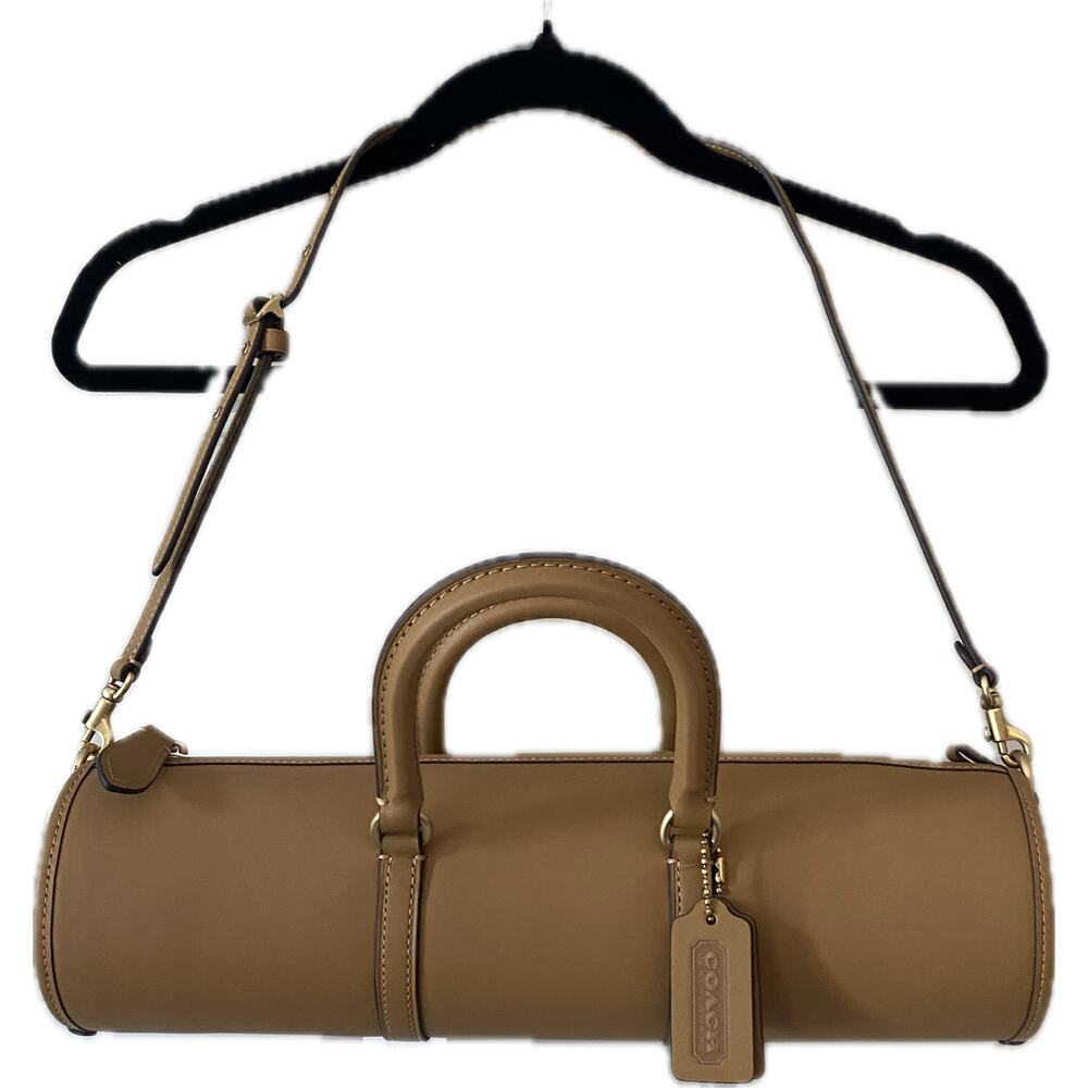 NWT Coach Barrel Bag natural grain leather tan honey brown brand new purse - Picture 3 of 6
